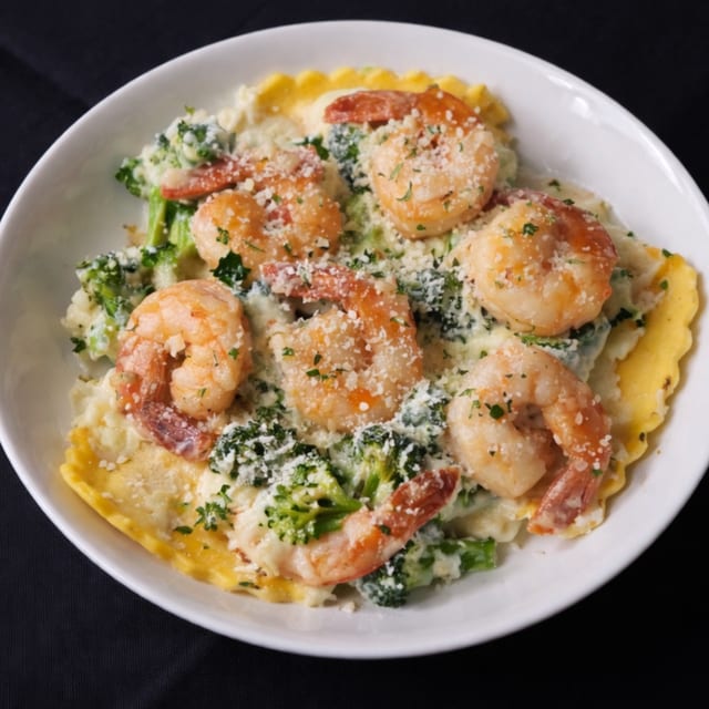 Shrimp Alfredo Pasta.