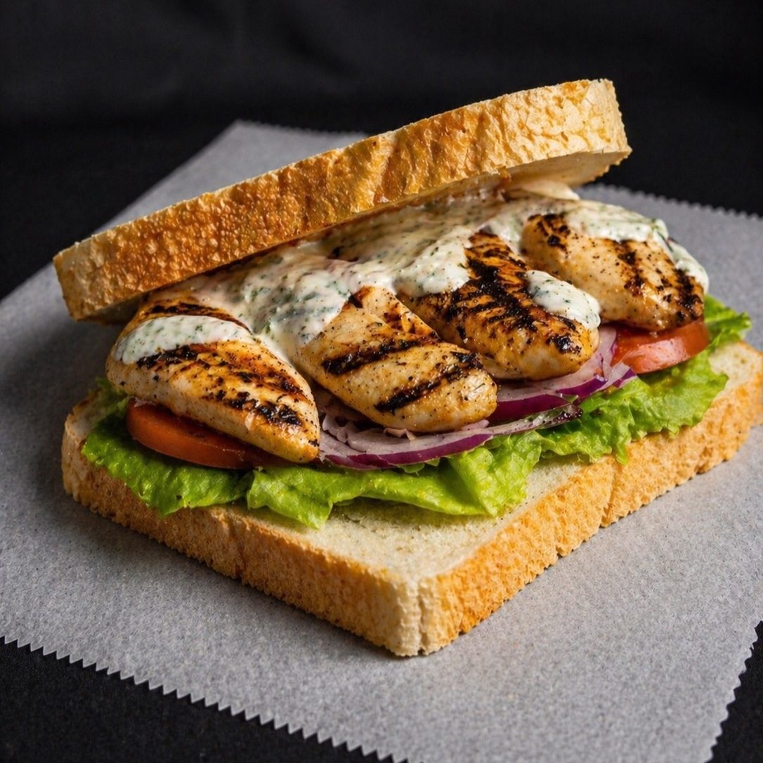 Chicken Souvlaki Sandwich.