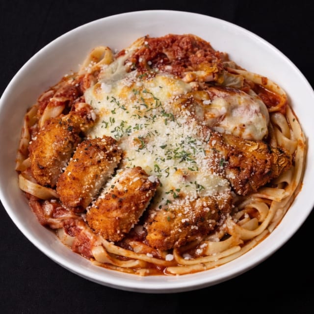 Chicken Parmigiana Pasta.