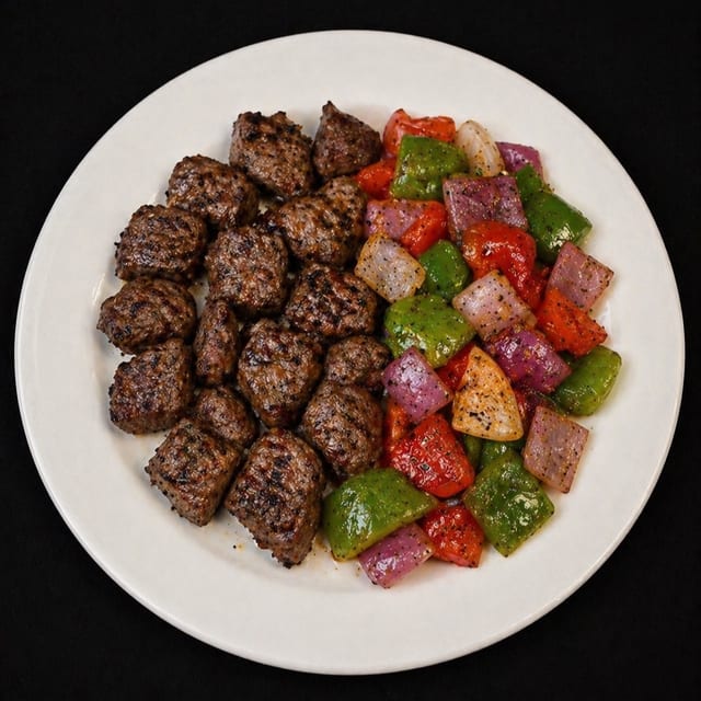 Beef Kabob Dinner.