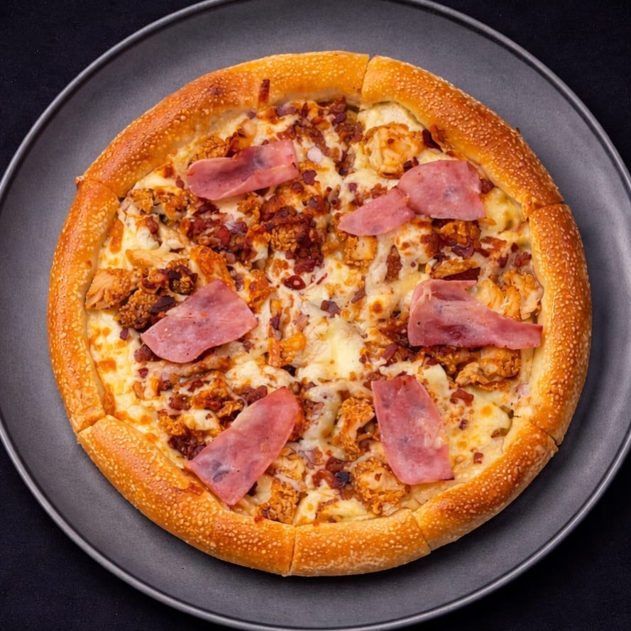 Chicken Cordon Bleu Pizza.