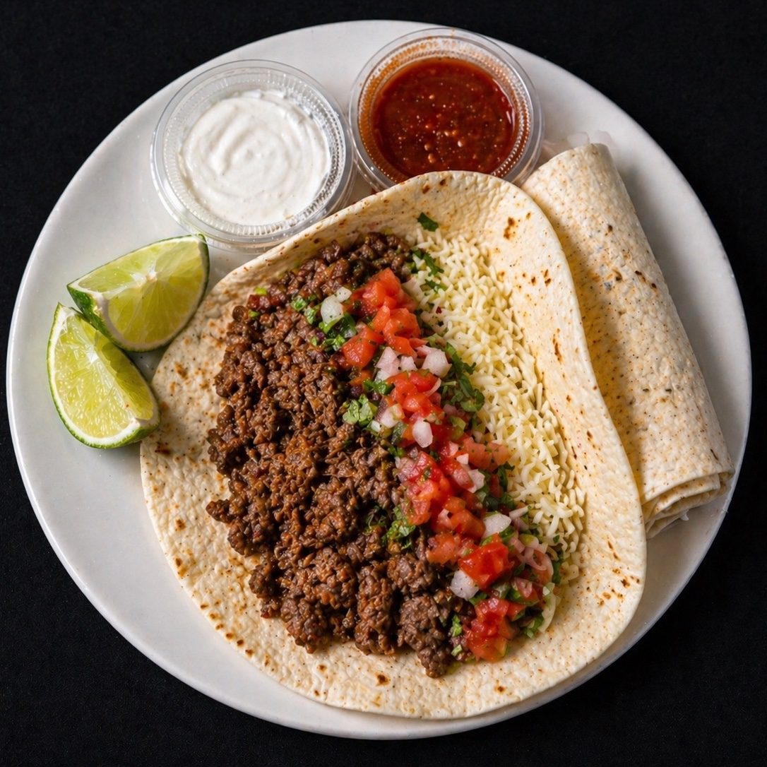 Beef Taco soft shell.
