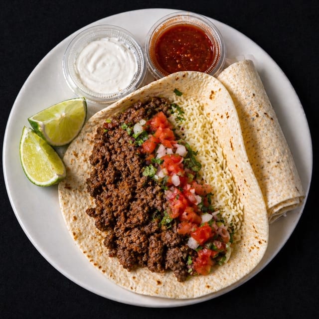 Beef Taco soft shell.