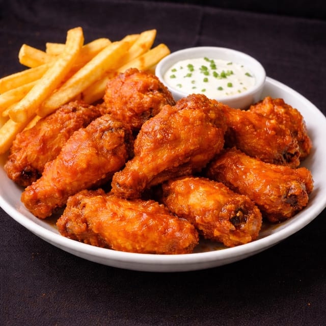 Chicken Wings Dinner.